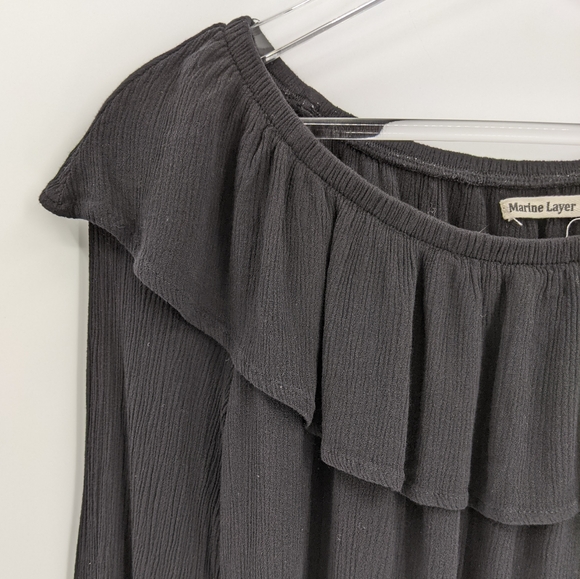 Marine Layer Hudson Off The Shoulder Black Top - Picture 3 of 9